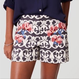 LOFT Navy and White shorts